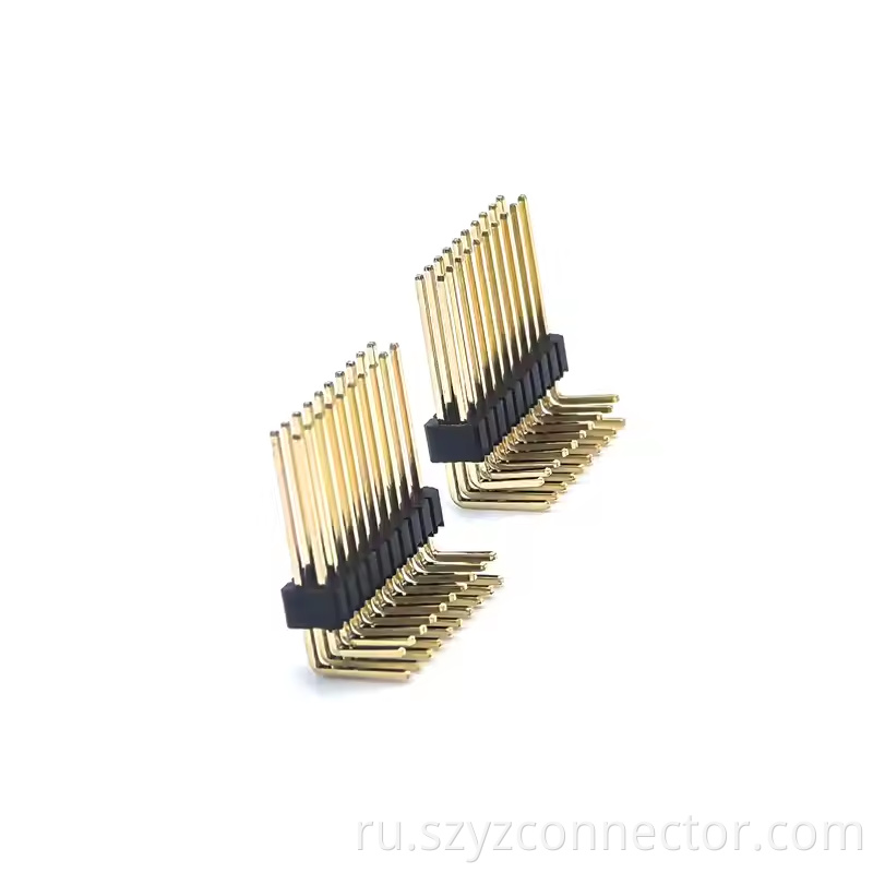 1,27 мм. 1.27mm Pitch Pin Header Right Angle SQ0.4mm H1.52.02.5mm 210P (4)